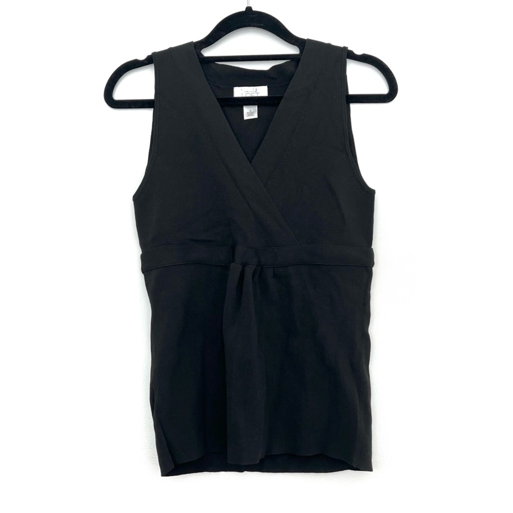 Ann Taylor LOFT Black Sleeveless Blouse S